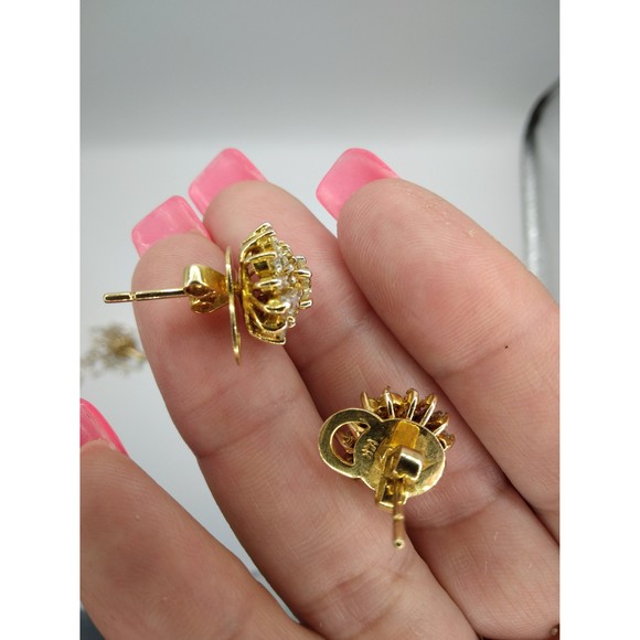 14kt Gold & Diamond Flower set 4.55ct 22.03 Grams - Picture 4 of 10